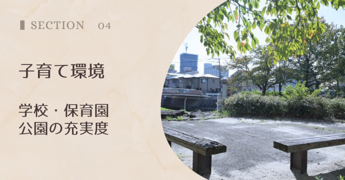 子育て環境|学校・保育園・公園の充実度