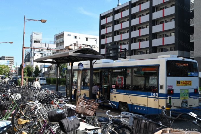 JR西宮駅前2号線沿いのバス停
